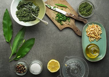 yabani sarımsak pesto