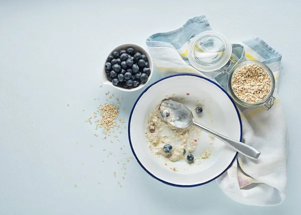 Gachas de avena desayuno — Foto de Stock