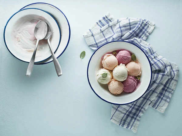 Fruta Helado o yogur o sorbete congelado — Foto de Stock