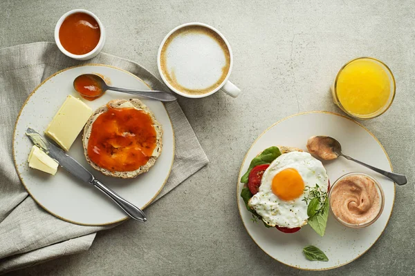 Ontbijt met gezonde voeding — Stockfoto