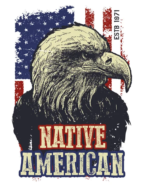 American Eagle. Illustration vectorielle . — Image vectorielle