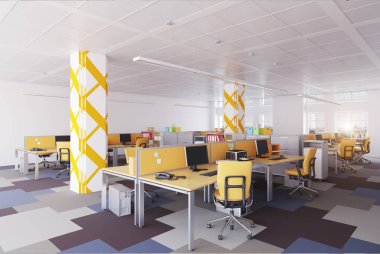 Modern ofis konferans odası iç