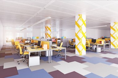 Modern ofis konferans odası iç