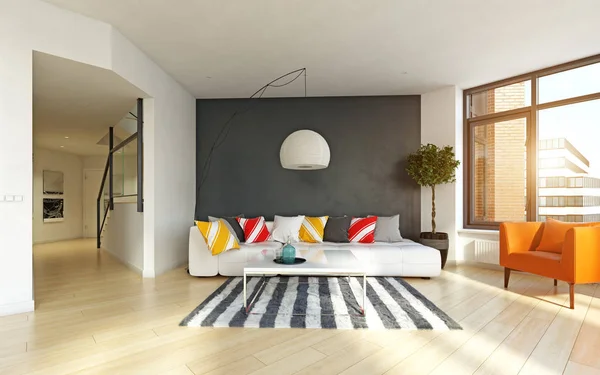Modern Lägenhet Interiör Koncept För Konvertering — Stockfoto