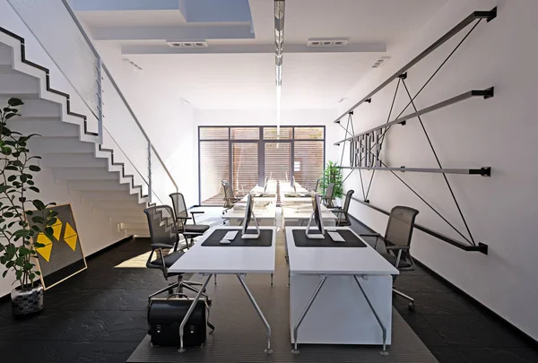 Moderne Kantoor Interieur Rendering Concept — Stockfoto