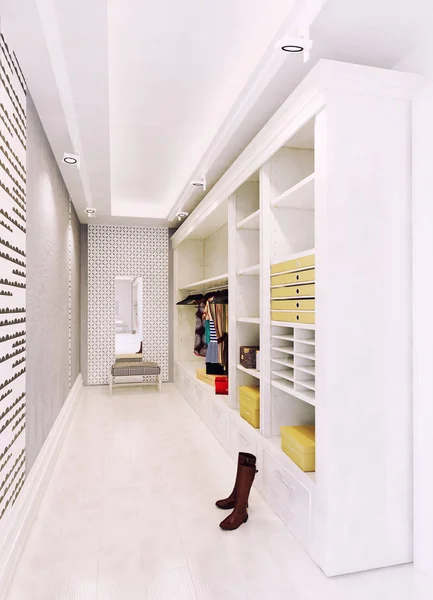 Modern Wardrobe Interior Rendering Concept — Stock Photo, Image