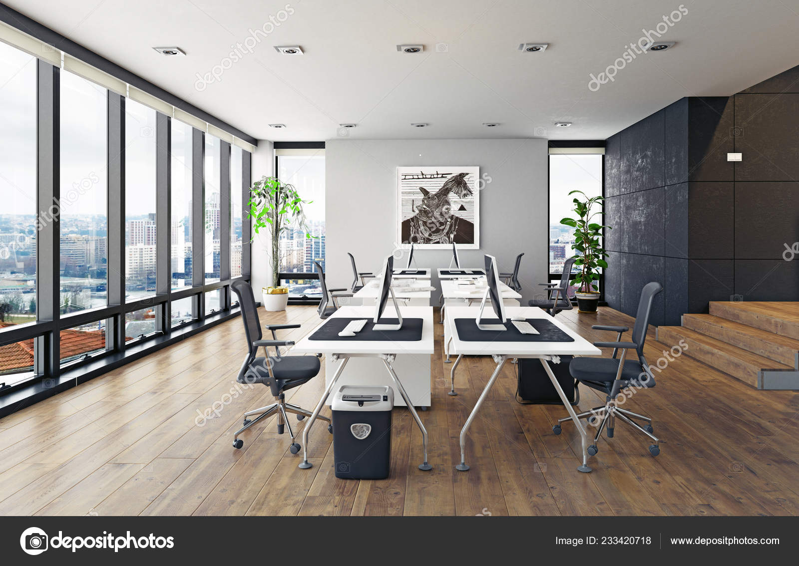 Modern Office Interior Rendering Concept Stock Photo by ©vicnt2815 233420718