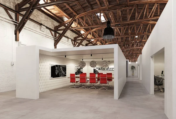 Modernes Konferenzraumdesign Rendering Konzept — Stockfoto