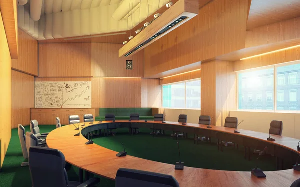 Modern Meeting Room Design Concept Rendering — Stock Photo, Image