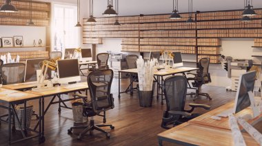 Modern tasarım iç ofis.