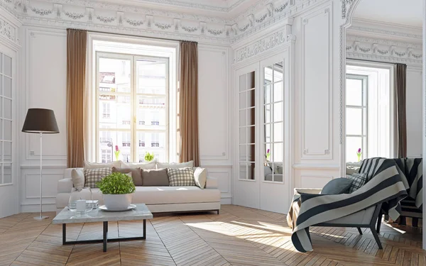 Luxusní moderní obývací pokoj. — Stock fotografie