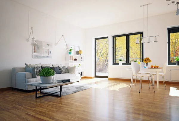 Sala de estar estilo escandinavo — Fotografia de Stock