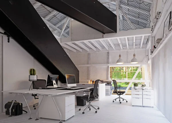 Design modern eco office — Fotografie, imagine de stoc