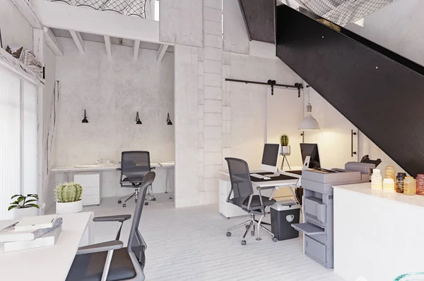 Design modern eco office — Fotografie, imagine de stoc
