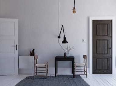 modern İskandinav tarzı iç.