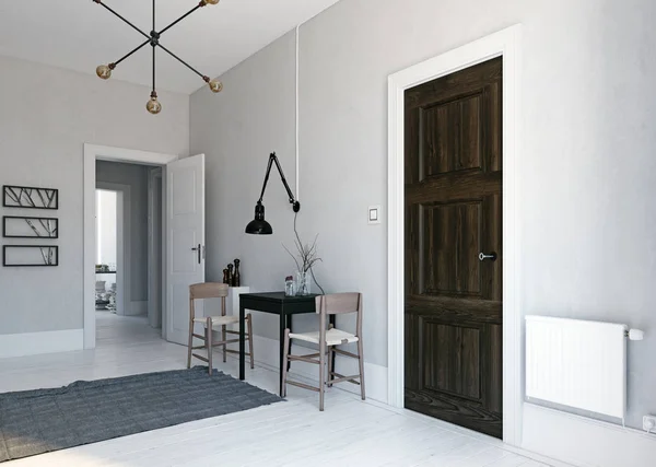 Interni in stile scandinavo moderno . — Foto Stock