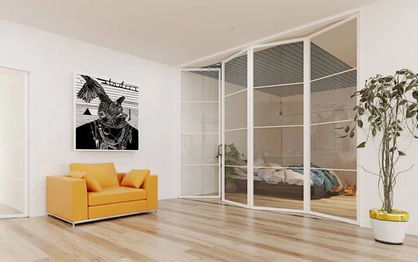 Modern lägenhet inredning现代公寓室内. — Stockfoto