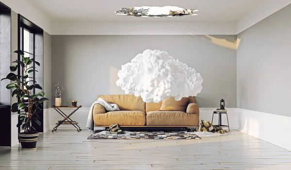 Wolk in de kamer. — Stockfoto