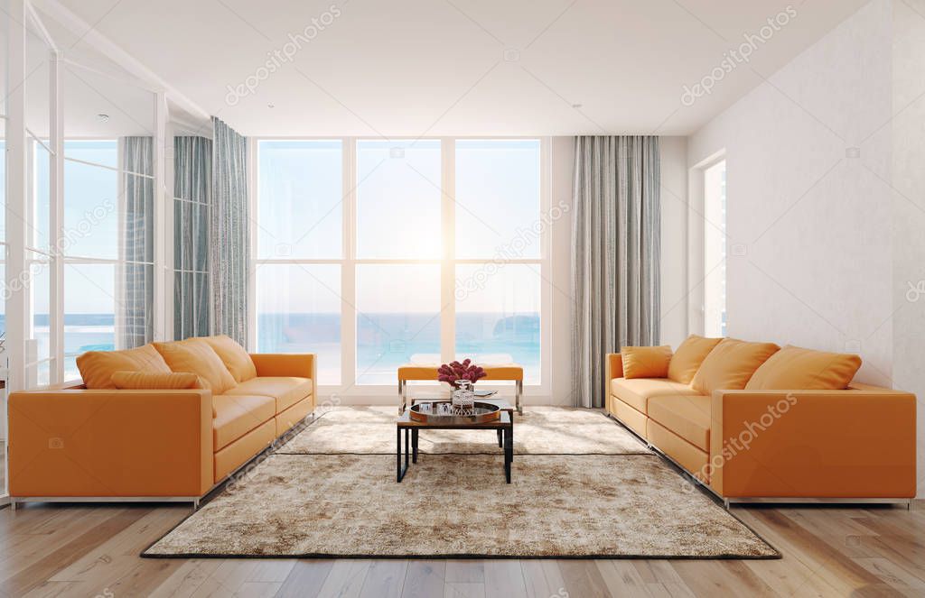 Modern living room interior.