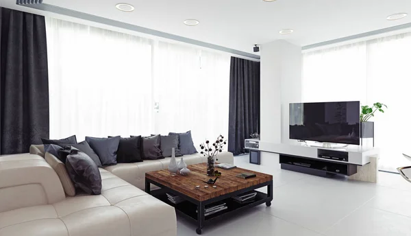 Design moderno da sala de estar . — Fotografia de Stock
