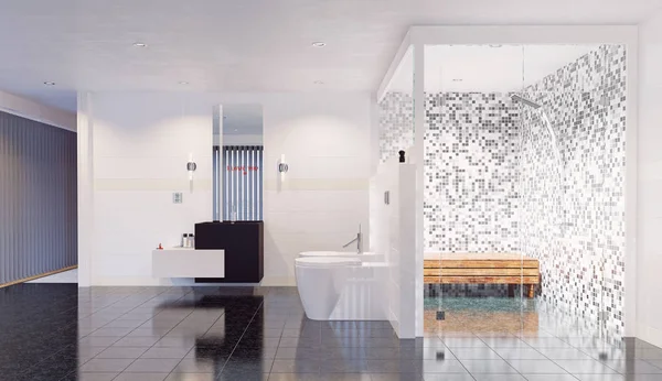Сучасна ванна кімната інтер'єру . — стокове фото