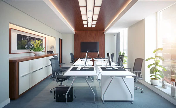 현대식 사무실 내부 설계 — 스톡 사진