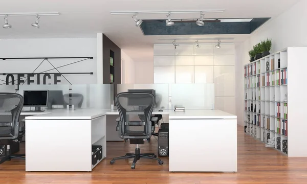 Interior Oficina Loft Contemporáneo Concepto Diseño Renderizado — Foto de Stock