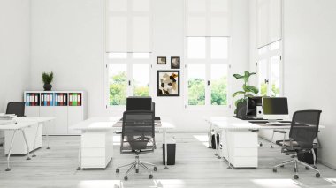 Çağdaş çatı katı iç mimarisi. 3d tasarım kavramı