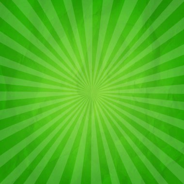Buruşuk yeşil Sunburst arka plan degrade kafes, vektör çizim ile