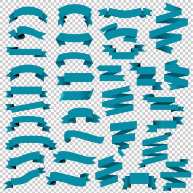 Mavi Web Kurdelesi Büyük Set Şeffaf arkaplan