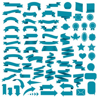 İzole şerit kümesi web, illüstrasyon vektör