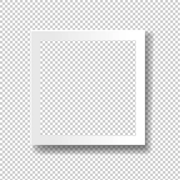 带渐变网格的白色相框孤立的透明背景 矢量图解 — 图库矢量图片