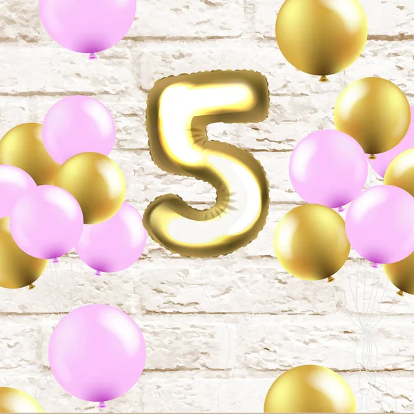 Doğum günü kartı degrade kafes, vektör çizim ile balonlar ile