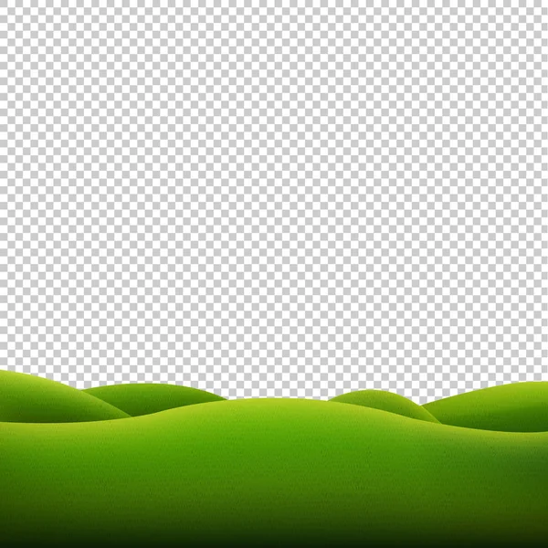 Yeşil manzara şeffaf arka plan degrade kafes, vektör çizim ile izole