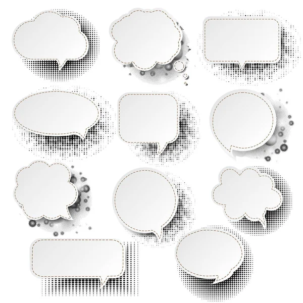 Retro Sprechblase Mit Weißem Hintergrund Mit Gradientennetz Vektorillustration — Stockvektor