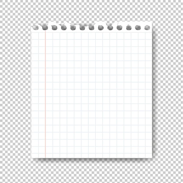Sheet Paper Transparent Background Gradient Mesh Vector Illustration — Stock Vector