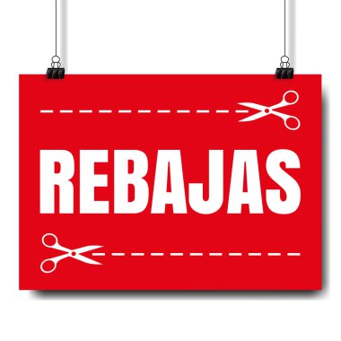 Gradyan Örnekli Metin Beyaz Arkaplan Satış Afişi, Vektör İllüstrasyonu