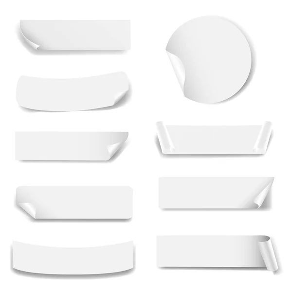 Papier Étiquette Isolé Fond Blanc Avec Gradient Mesh Illustration Vectorielle — Image vectorielle