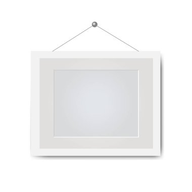 Görüntü Çerçevesi İzole Beyaz Arkaplan Gradyan Ağ, Vektör İllüzyonu