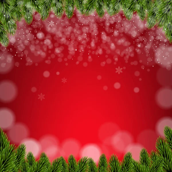 Joyeux Noël Carte Avec Des Frontières Avec Neige Avec Gradient — Image vectorielle