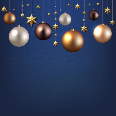 Toplu Noel çelengi ve Gradyan Ağlı Yıldız Vektör İllüstrasyonu
