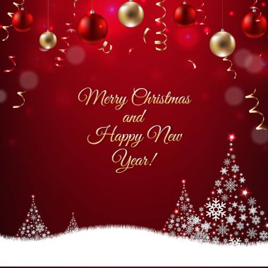 Xmas Kartpostal Kürk Ağaç Sınırı Gradyan Ağ, Vektör İllüstrasyonu