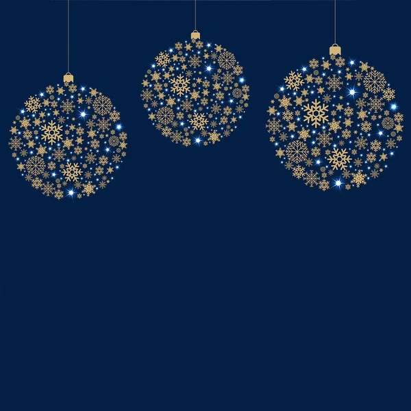 Christmas Card Ball Gradient Mesh Vector Illustration — Stock Vector