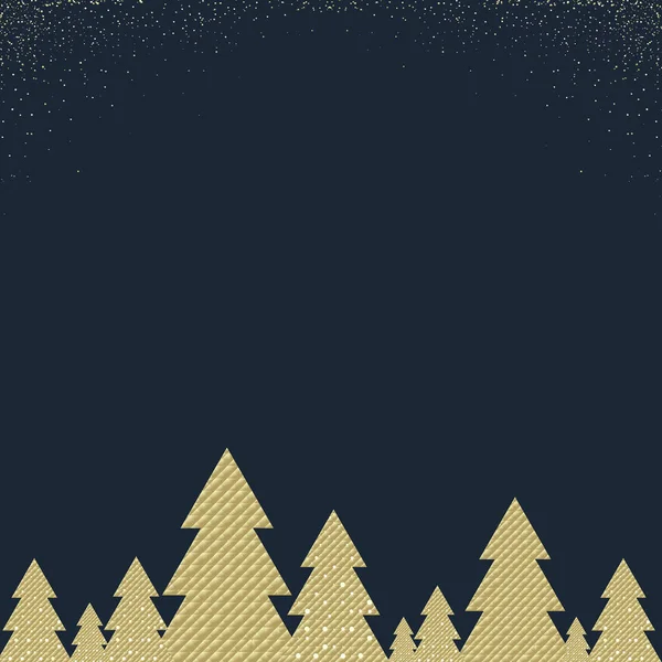 Feliz Navidad Postal Con Firtree Vector Ilustración — Vector de stock