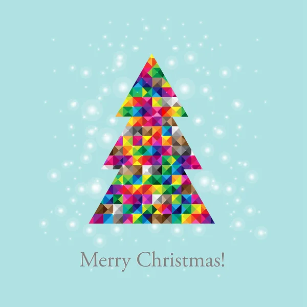 Merry Christmas Card Gradient Mesh Vector Illustration — Stock Vector