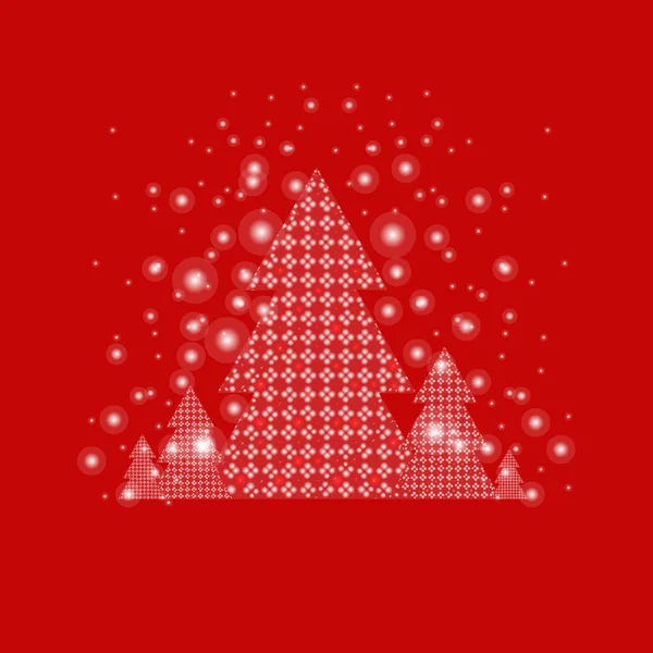 Cartolina Natale Con Firtree Con Maglia Del Gradiente Illustrazione Del — Vettoriale Stock