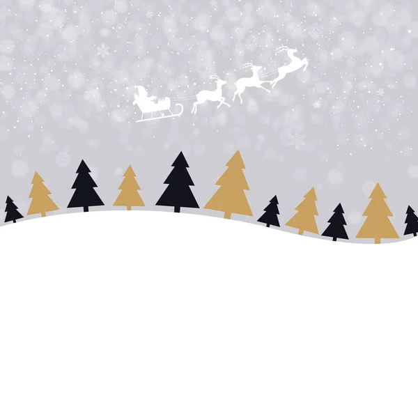 グラデーションメッシュのクリスマスツリーとクリスマスの壁紙 ベクトルイラスト — ストックベクタ