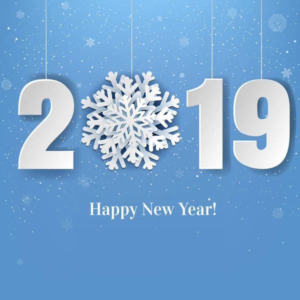 Happy New Year Poster Gradient Mesh Vector Illustration — стоковый вектор