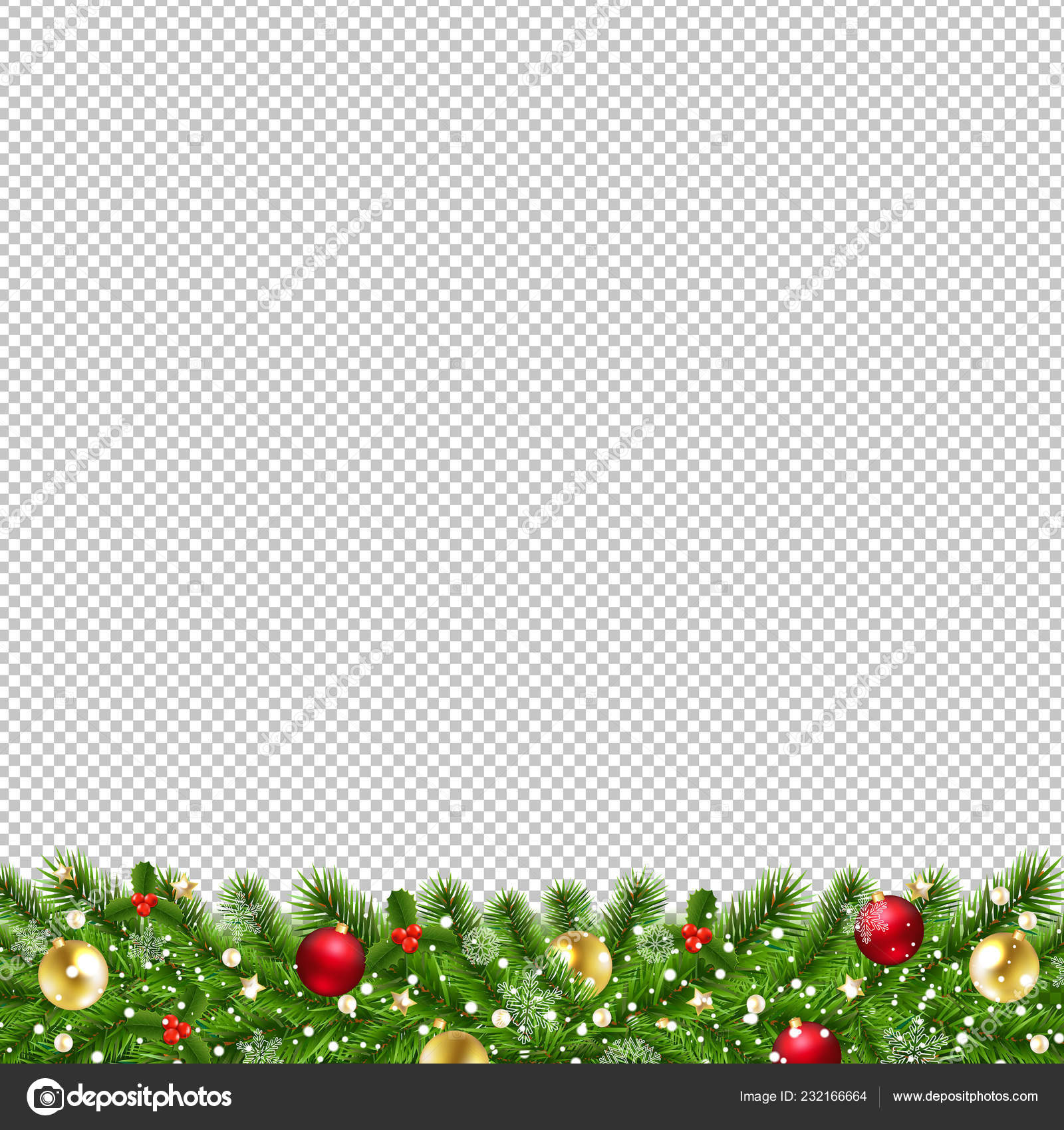 Guirnalda Navidad Aislado Fondo Transparente Con Malla Gradiente