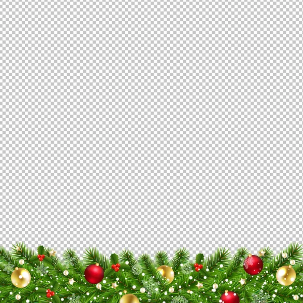 Christmas Girland Isolated Transparent Hintergrund Mit Gradientennetz Vektor Illustration — Stockvektor